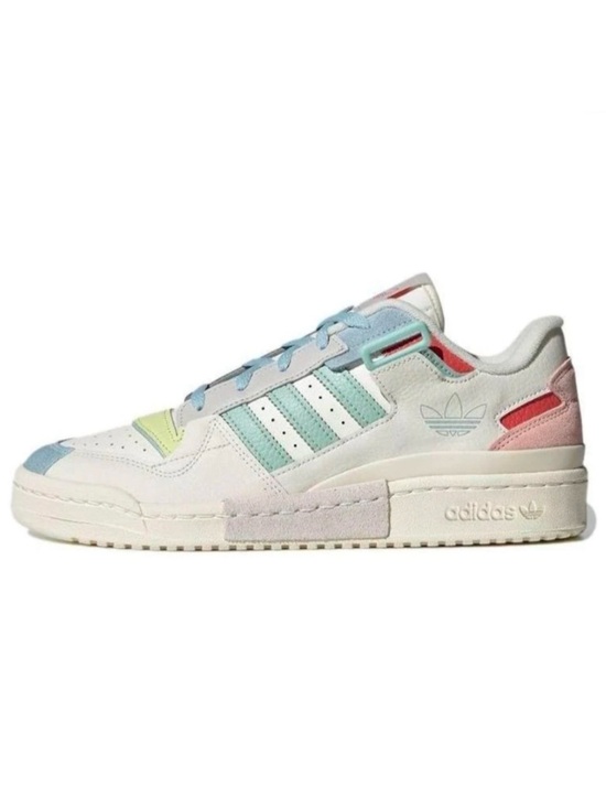 adidas Originals Shoes - adidas originals Unisex Forum Exhibit Low Sneakers White/Pink/Blue Women's Sz6.5
